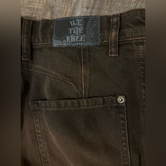 🔥Free People Good Luck Mid-Rise Barrel Jeans In Root Beer We The Free - Picture 7 of 14